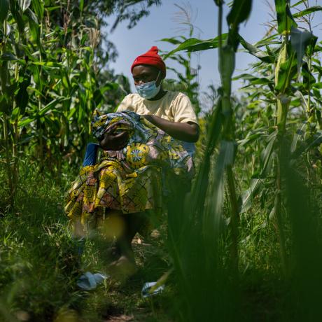 Chance rebuilding her life and keeping her children safe from Ebola.
